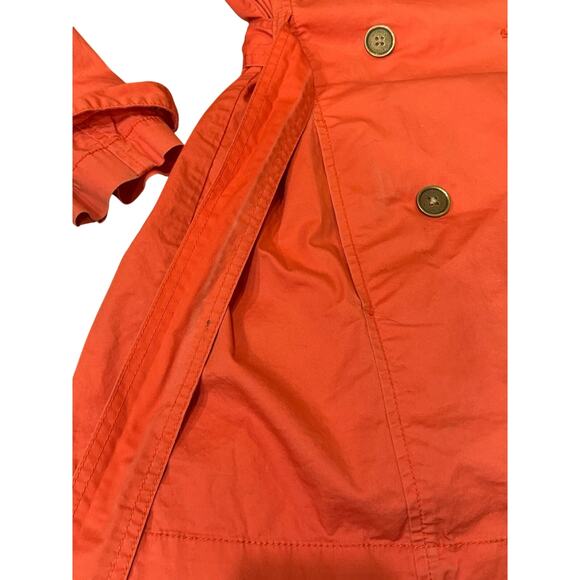 Michael by Michael Kors Orange/Coral Trench Rain Lightweight Coat Sz.Medium GUC - Picture 5 of 16